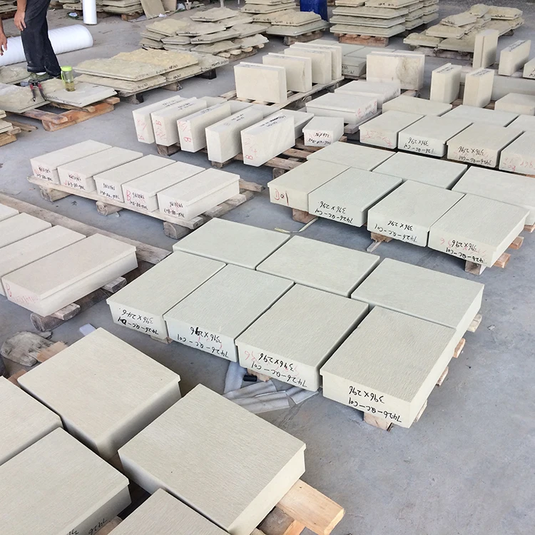 Chinese Bamboo Carving Relief Handmade Beige Sandstone Relief