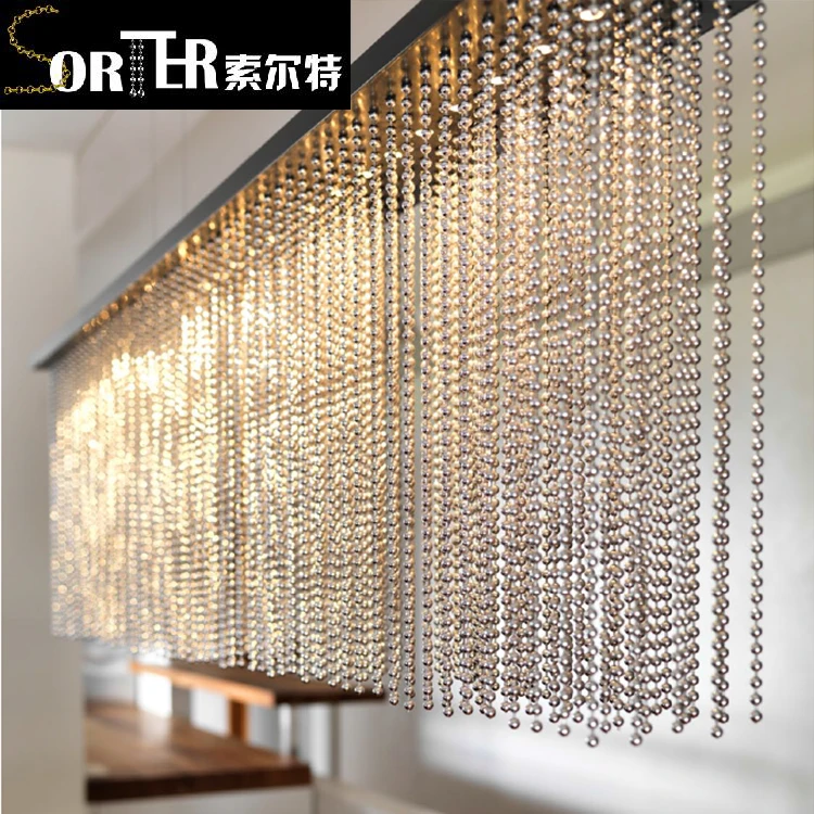 Silver steel metal beaded curtains room dividers