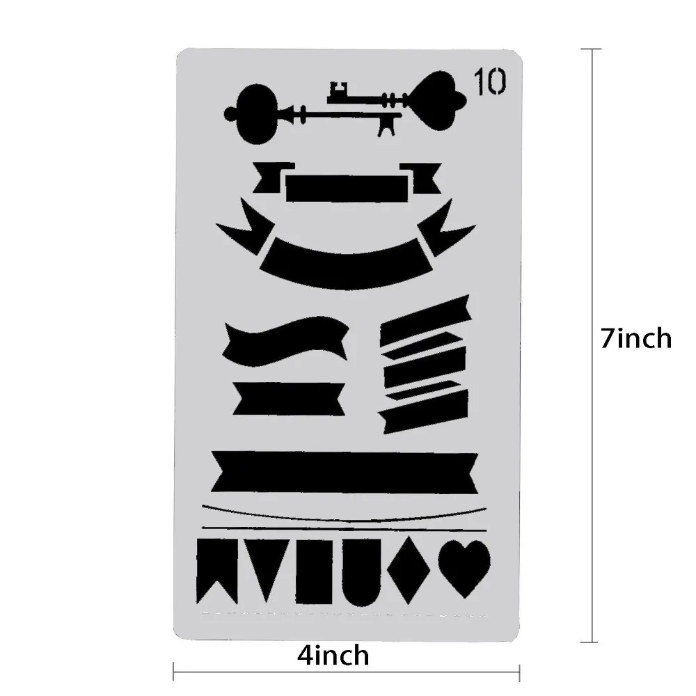 24 Designs Stencil Set/ Stencils Templates For Bullet Journal
