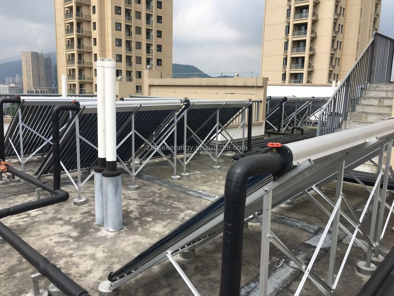 20 tubes evacuated solar collector for solar thermal projects