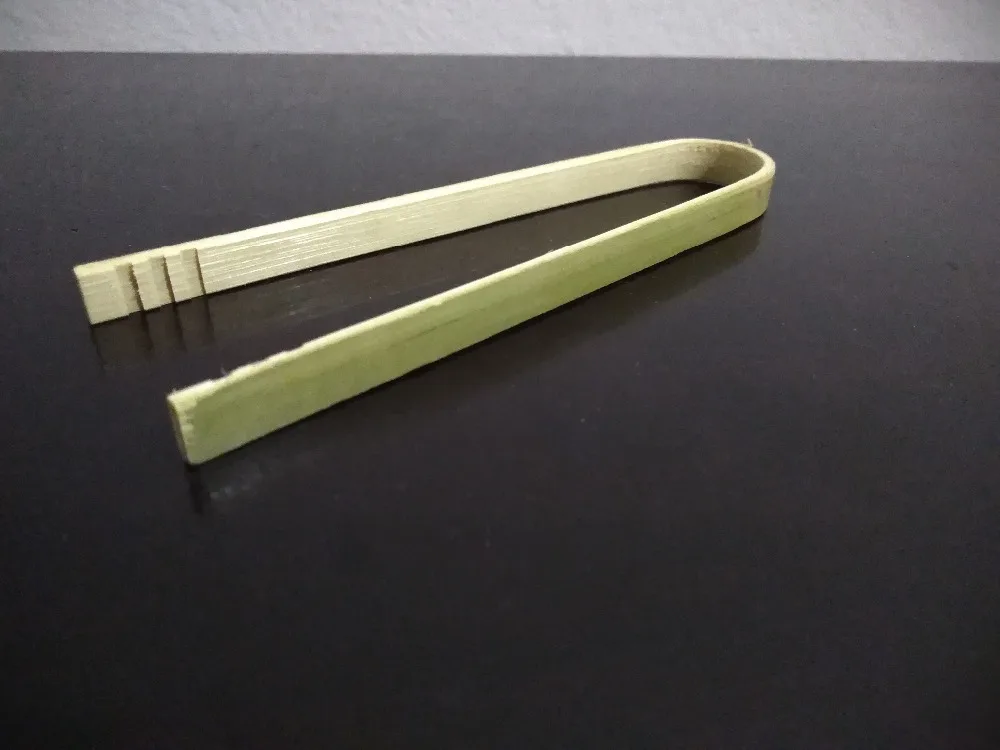 Natural bamboo green BBQ skin food tong