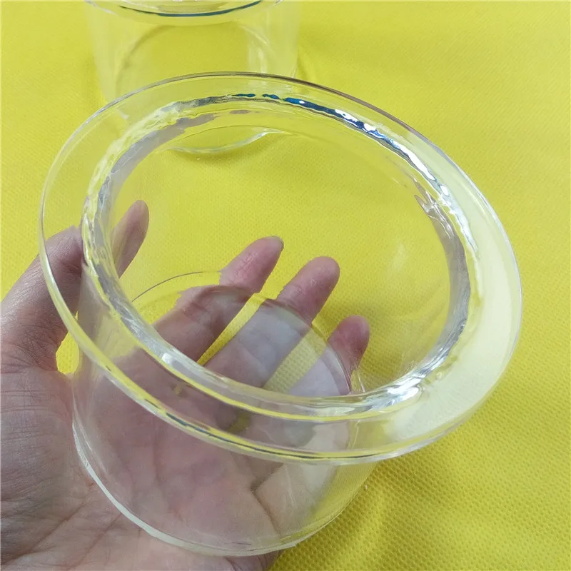 Polished quartz glass flange