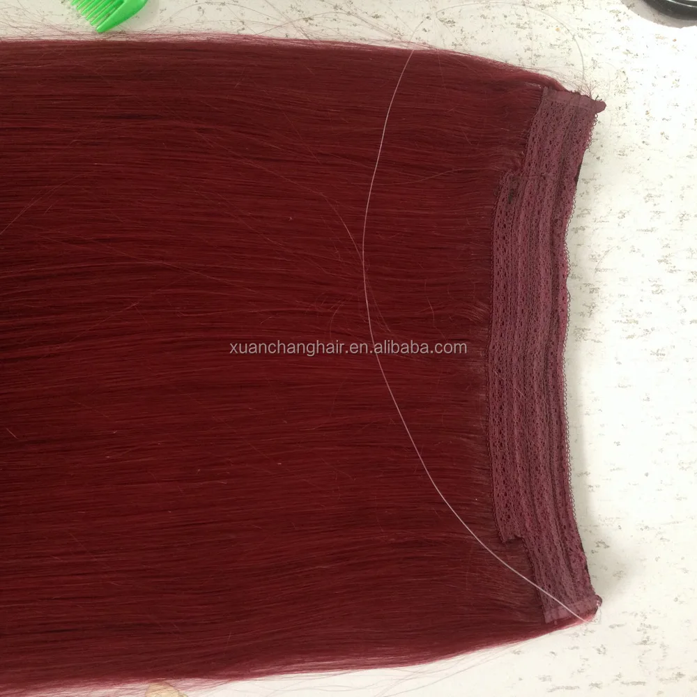 Hot sell brazilian hair flip out hair fish wire hair extension