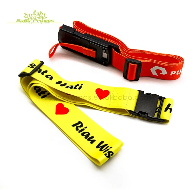 2022 2023 Adjustable Travel Luggage Strap Sublimation Custom Design Lock Belt with Num Lock