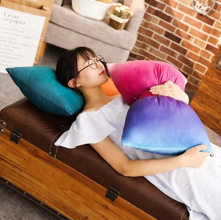 
Colorful Soft Cushion Gradient Bow Tie Cushion Car Seat Decorative Throw Pillow Back Pillow 
