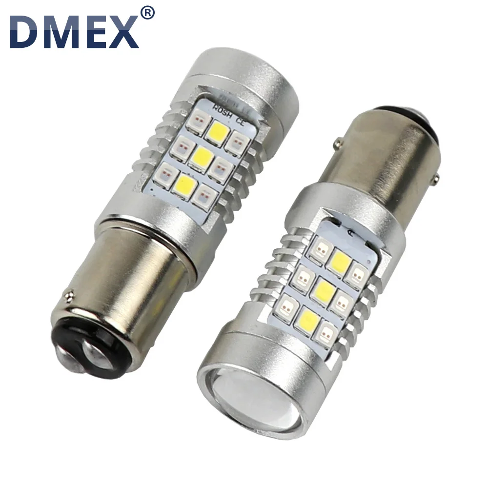 DMEX Turning Light High Brightness Switchback 1157 7443 3157 Dual Color LED Bulbs Color Changing White and Yellow LED Light Bulb