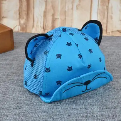 0-5 Years Old Hot selling Printed Cat Ear Cute Stylish Kids Baseball Cap Hats