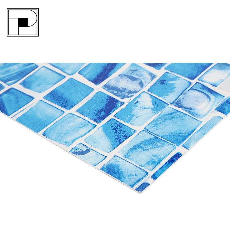 
Durable fancy cylinder pvc liner mosaic pvc swimming pool liner 