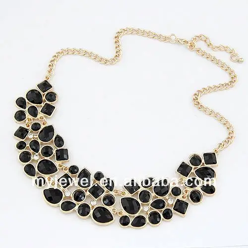 
Occident fashion easy match small bubbles short necklace ( black ) fashion necklace free samples 