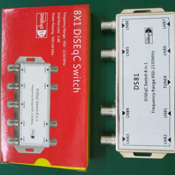 Manufacturer- Diseqc Switch 8-in-1out Satellite FAT TV Accessory, DiSEqC1.1 Control