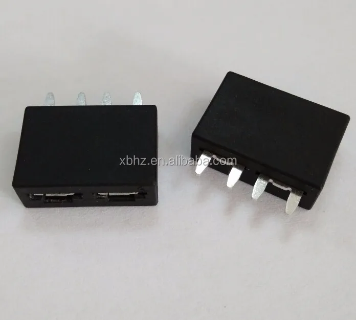 PA66 32V 15A PCB type 4pin car truck Van insert Standard Medium fuse holder Positioning car insurance seat PCB mount solder