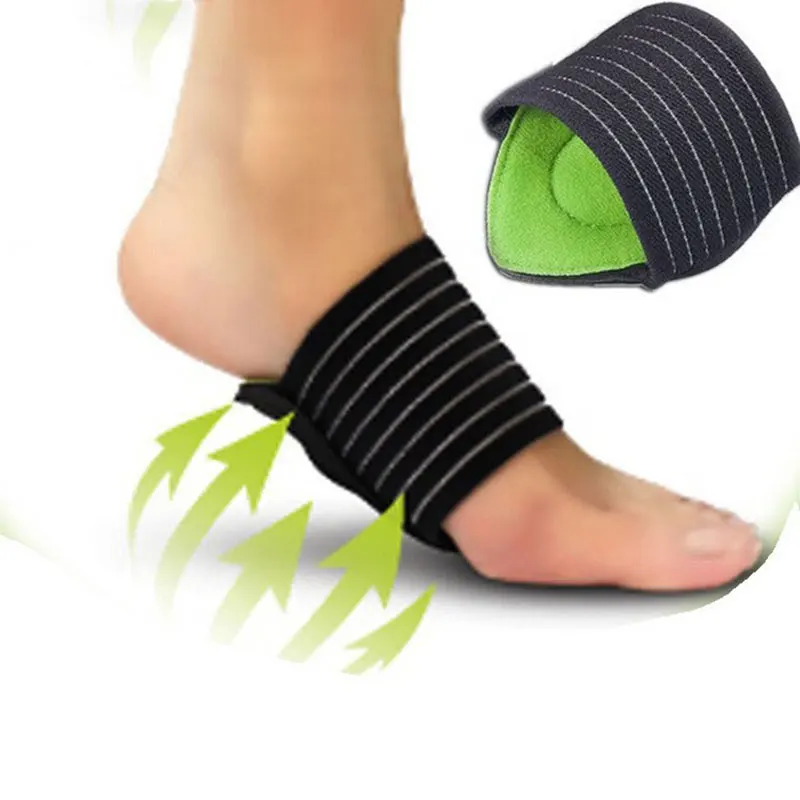 2021 Plantar Fasciitis Pain Relief Green Leaves Foot Arch Support Pad For Flat Feet