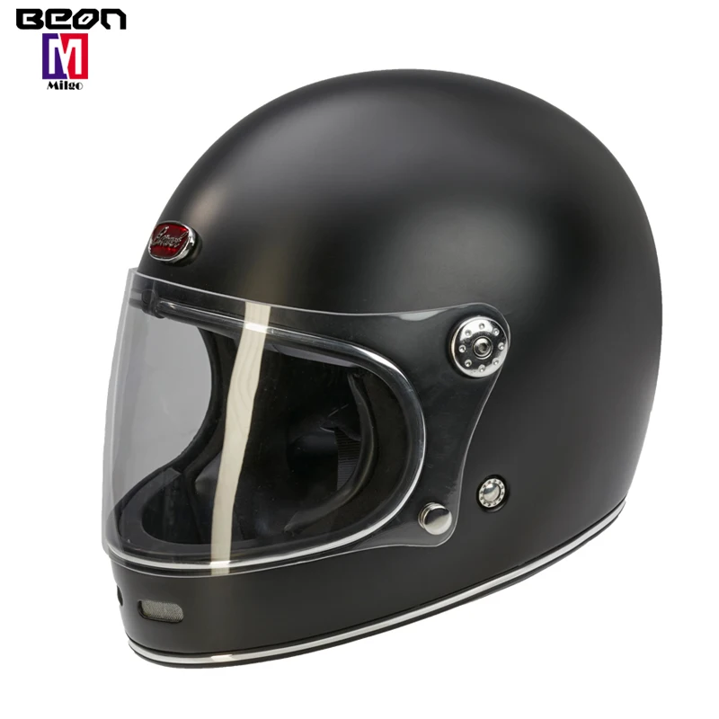 Good Price ECE Approved Carbon Fiber Material Full Face Barock Helmet  Motorcycle Ladies Helmet in Matte black color