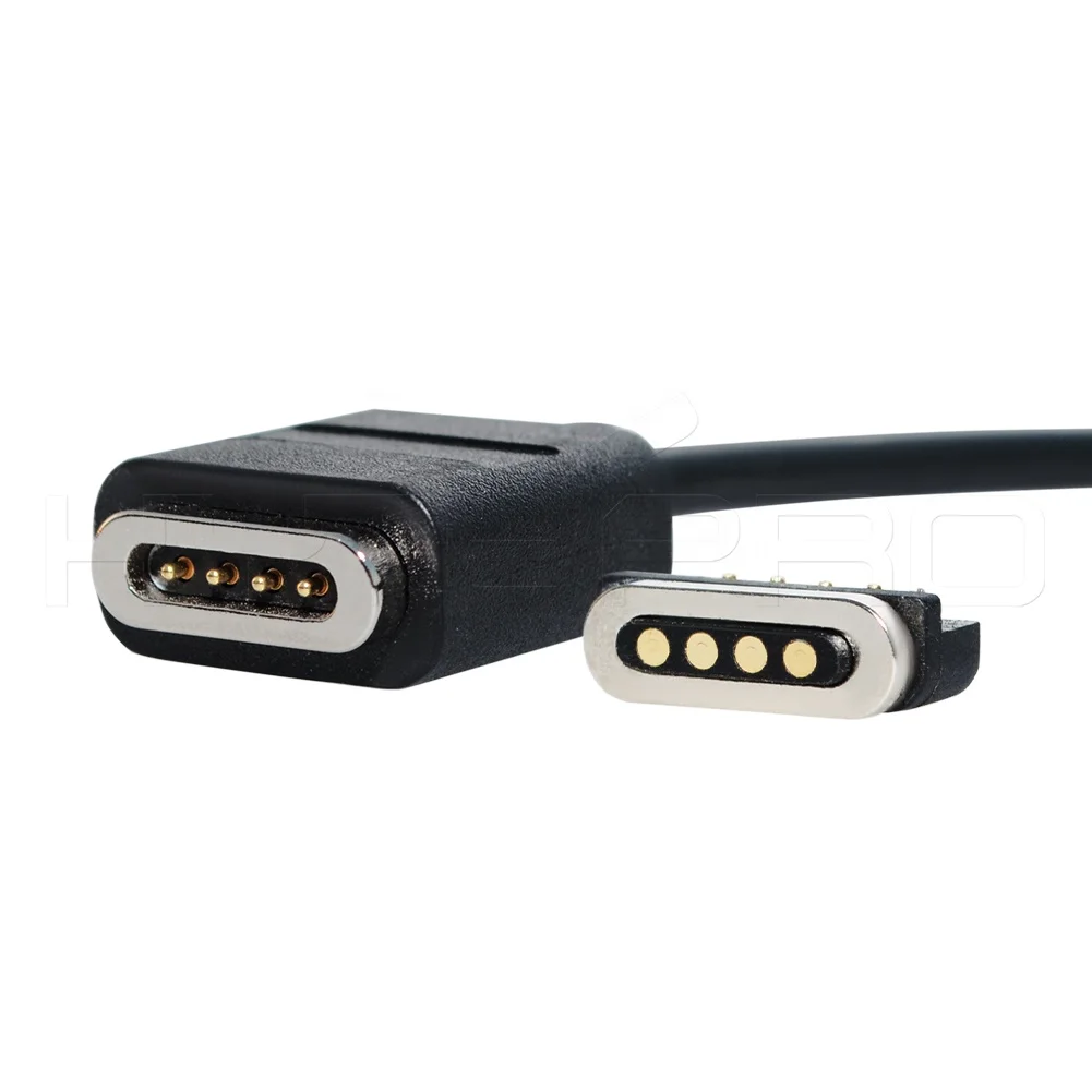 High speed charging pogo 4 pins connector power plug magnetic cable