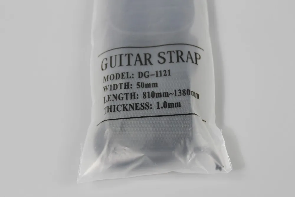 Comfortable Adjustable Belt Woven Cotton Guitar Strap with Leather Ends