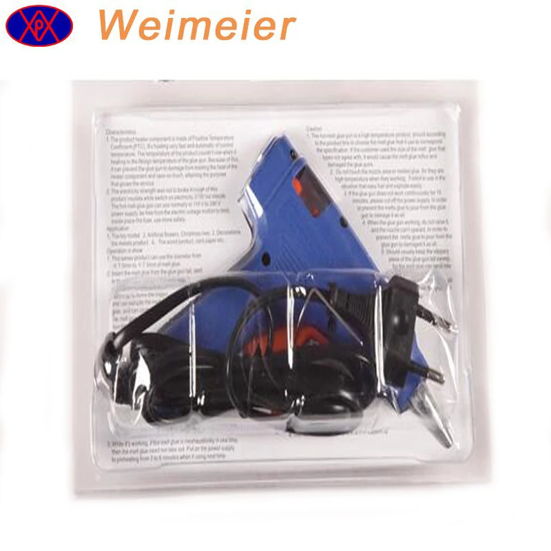 2017 high quality mini hot melt glue gun for hair extensions glue sticks