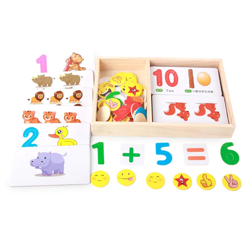
2021 Wood edcuation toys wooden Digital Math box toys for the Kids learning Educational Toy WMB002 