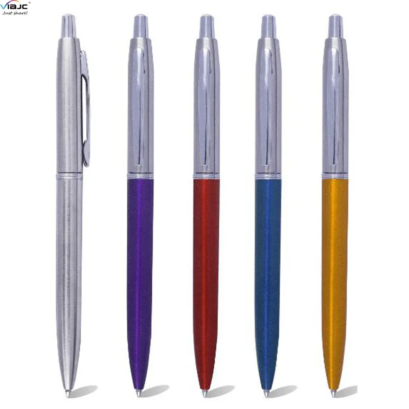 Top Great Metal ball pen with parker refill silver plating Gift business pen for men