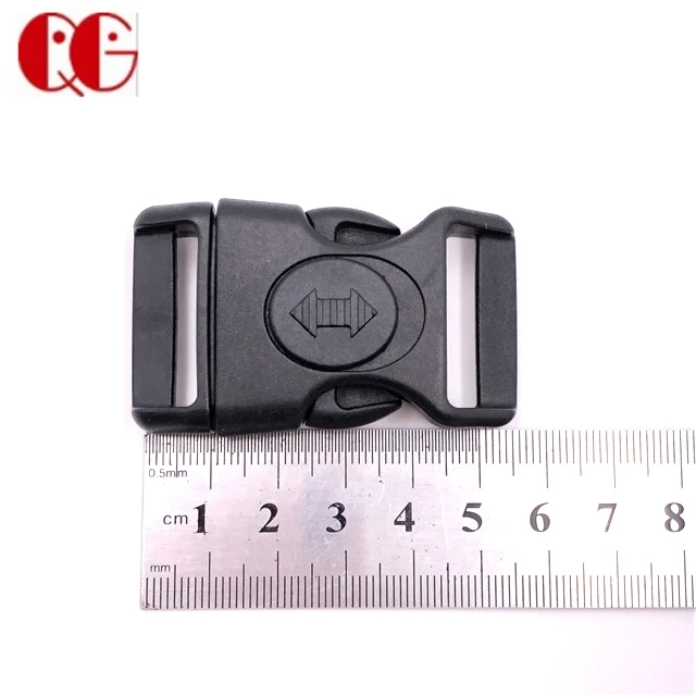 Custom Logo Adjustable Side Quick Release Plastic Lock Buckles I inch 20mm for Backpack Luggage Bags Accessories