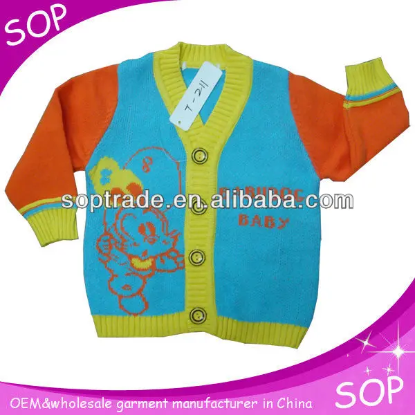 2013 fashion cardigan orange sweater for kids cheap from Guangzhou
