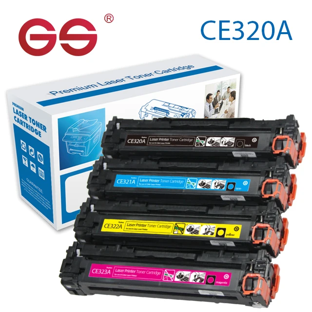GS Alibaba express CE 320A 321A 322A 323A чистый пустой тонер-картридж, совместимый с HP