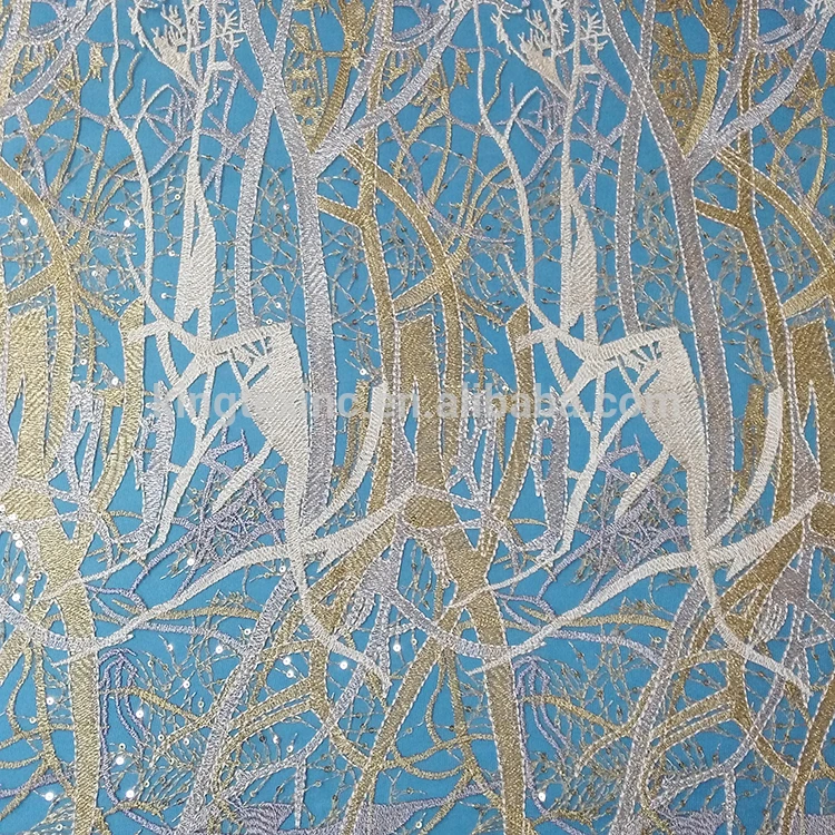 
2019 Newest design top quality tulle lace fabric for ladies fashion dresses and wedding dress tulle and organza 