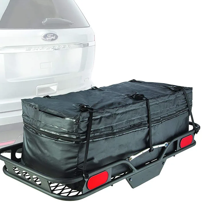 
Car Top Carrier 100% Waterproof Car Roof Bag Universal Luggage Expandable Hitch Tray Carrier 
