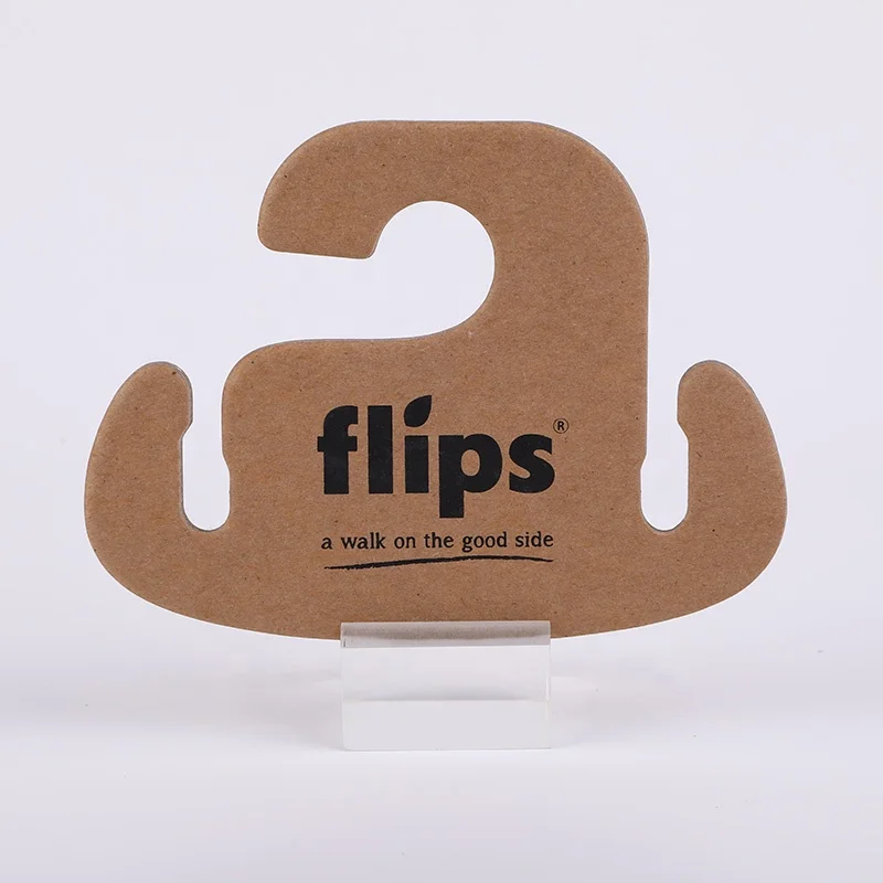 
OEM manufacturer customized kraft flip flops paper cardboard hanger 