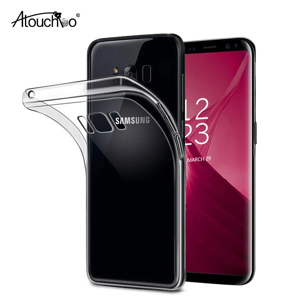 На 0,5 мм Samsung Galaxy S9 S8 плюс ультра тонкий кристально чистый ТПУ гель резиновая Мягкая кожа телефонные чехлы крышка