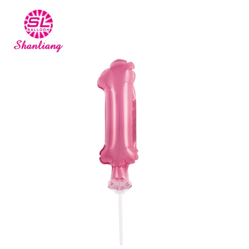 
Promotional toy mini number balloon topper cake decoration 
