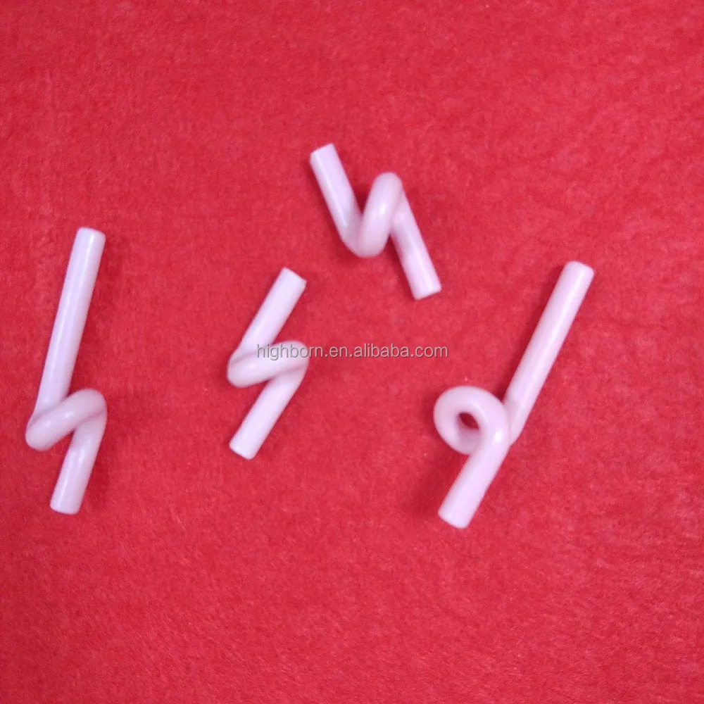 
textile ceramic pig-tail thread guide 