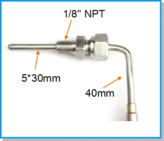 EGT K-Type Exhaust Probe High Temperature Thermocouple with Stainless Steel Wall-Mounted Rectangular Shape Excellent for Heating