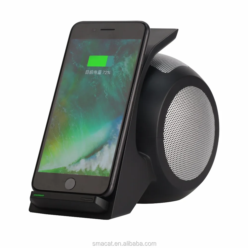 
Fast QI Wireless Charger phone BT speaker with universal wireless charger 
