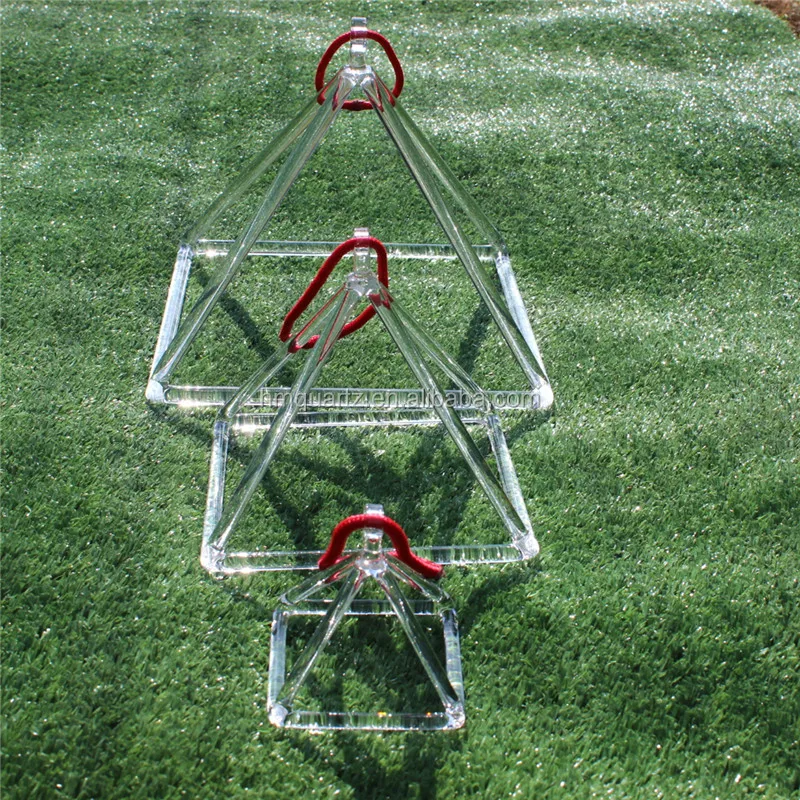 Natural Quartz Crystal Clear Singing Pyramids For Sound Therapy