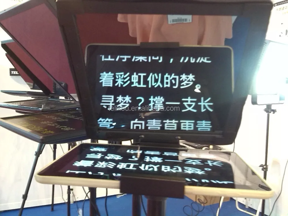 TF-19 19 inch Telecast Broadcast TV Teleprompter VGA  HD MI BNC  input for school  live show use