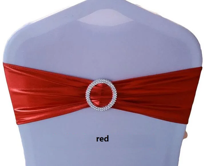 Chair Cover For Wedding Events Decoration Metallic Gold Spandex Chair Bands With Diamond Buckle/Chair Cover Sash/Chair Band