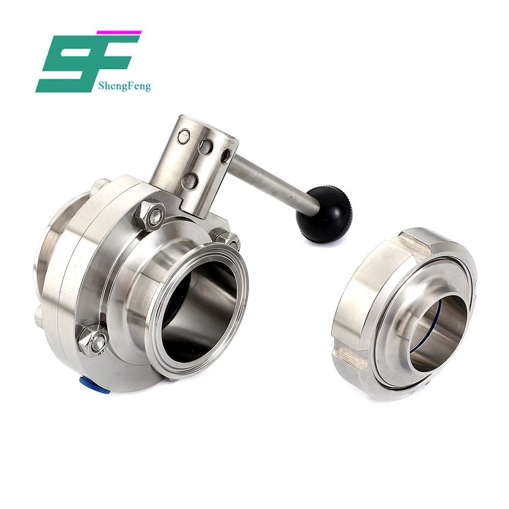 Factory wholesale professional design astm stainless steel motorized sanitary double flange low price butterfly valve