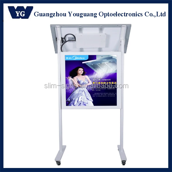 Outdoor solar power edgelit led advertising light box