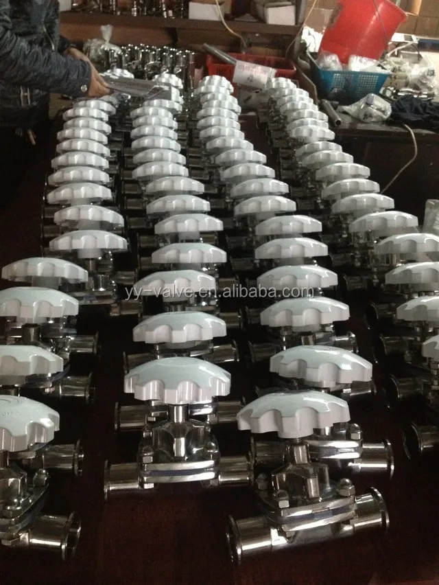 
China (ISO,CE certificate) sanitary stainless steel clamp 316L diaphragm Valve 