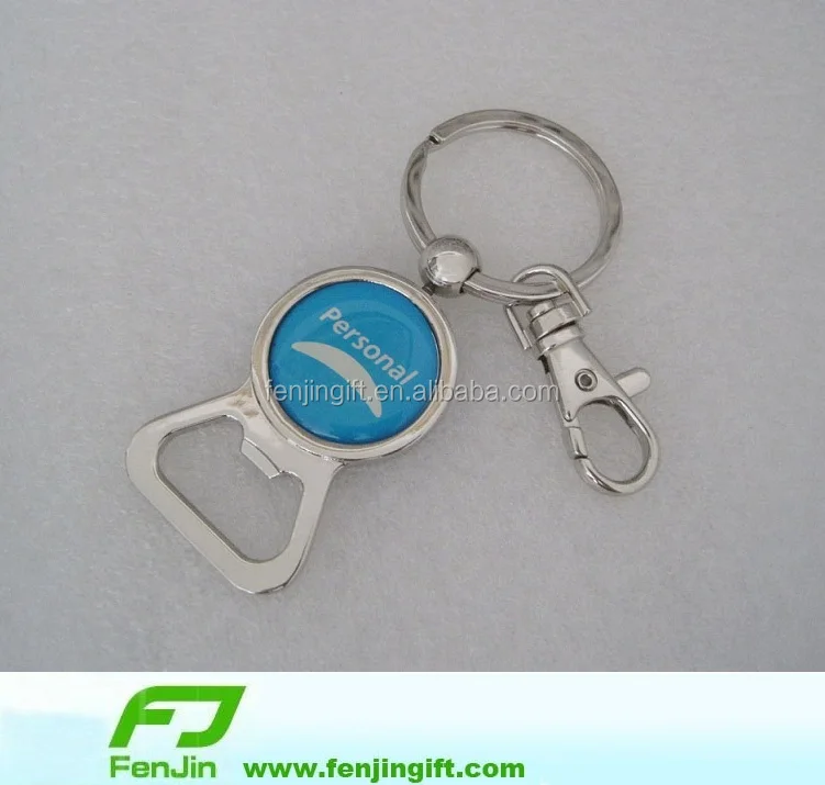 stainless steel custom epoxy metal guitar bottle opener keychain