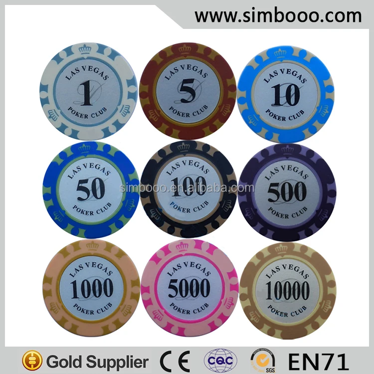 Clay Poker Chips Jetton 14G Metal Sheet Inside