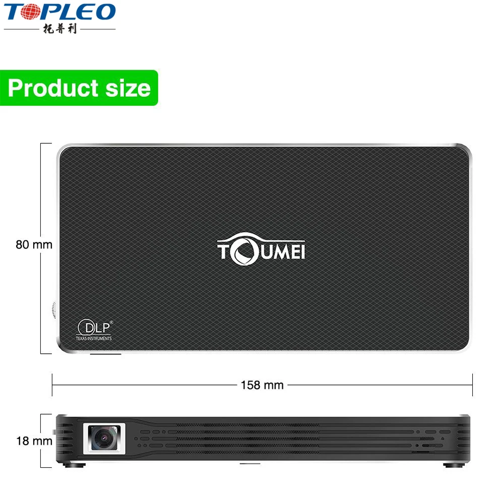 Portable Intelligent focus Keystone Correction DLP holographic laser mini led projector