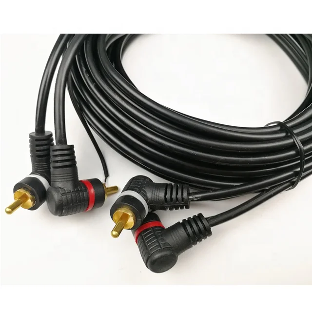 Twin RCA экранированный Phono аудио кабель с биркой провода