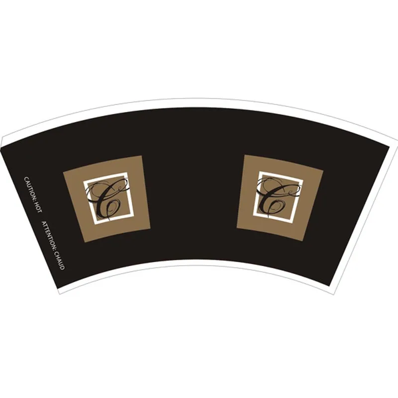
ningbo paper cup fan 250 gsm single side pe coated Unique style paper cup fan for coffee hot drink 