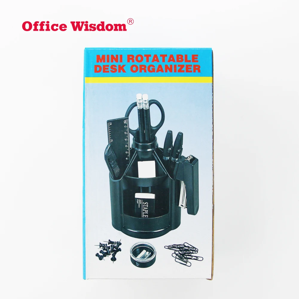 Multifunctional office stationery supply 13 kinds plastic holder variety stationery set stationery desk organizer