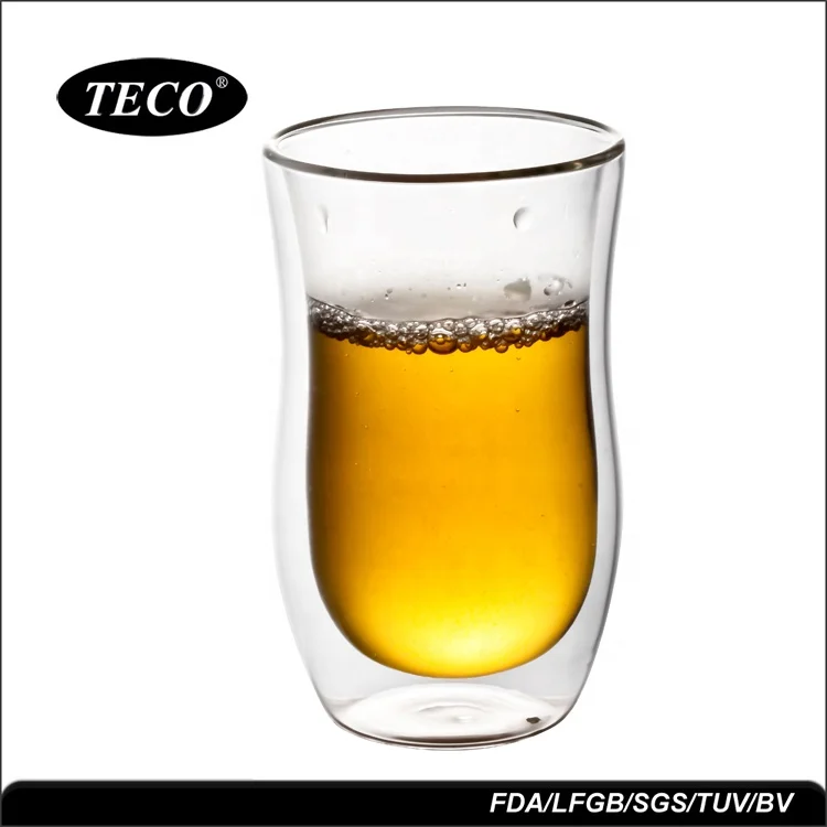 
250ml /350ML/450ML Hand-made Custom Heat Resistant Glass Double Wall Coffee Cup 