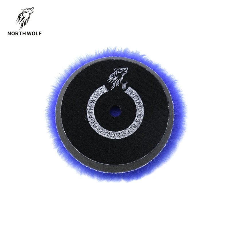 North Wolf Car Detailing High Quality Wool Polishing Pad DA Wool Buffing Car Polishing Pad