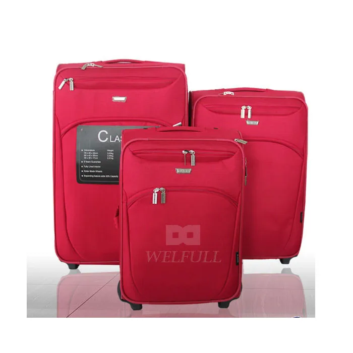 Jiaxing Zhejiang factory red eva travel trolley luggage
