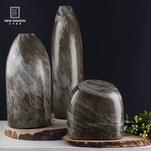 
 Декоративная настольная стеклянная ваза высокого качества с длинным вырезом, украшение для дома из пузырчатой бумаги + картонная коробка, 1 шт.  