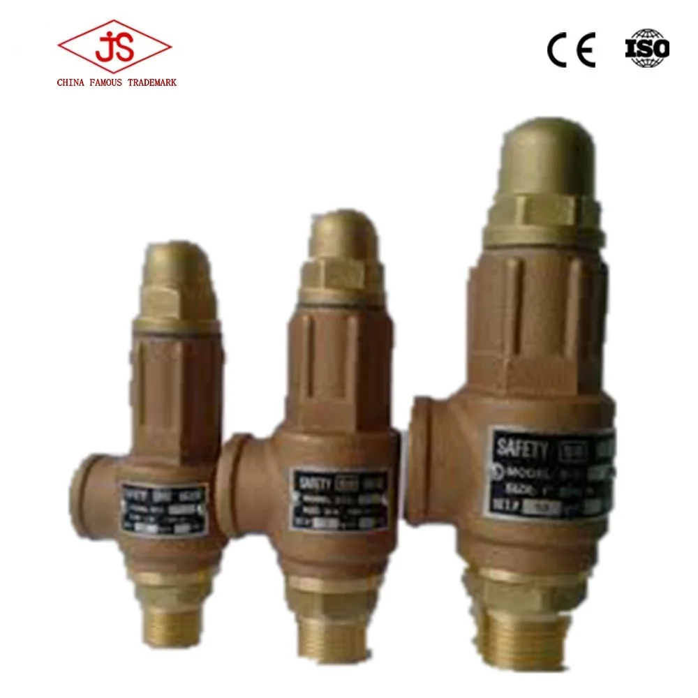 BSP резьбовой пружинный высокий подъемный латунный паровой бойлер, предохранительный клапан, мягкое уплотнение, бронзовый/латунный предохранительный клапан
